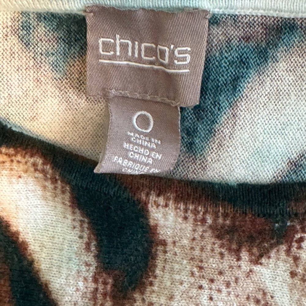 Chico's Multicolor Patterned Top - Picture 4 of 4